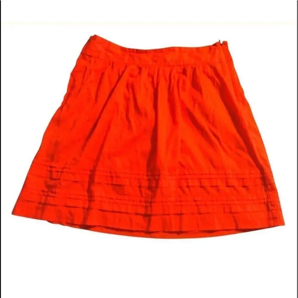 Ann Taylor Loft orange A line skirt 2